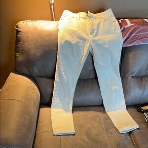 Express Cream Skinny Jeans Sleek Fit